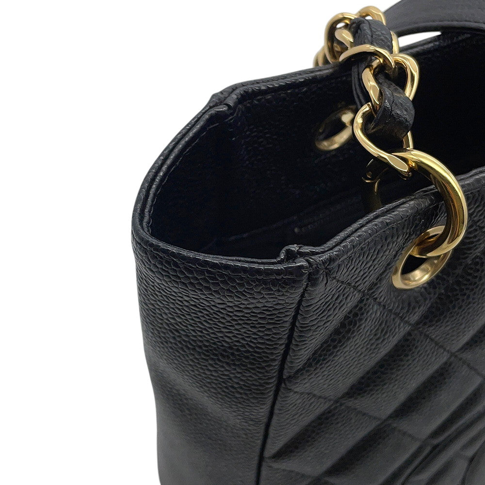 CHANEL PST ChainTote Bag BlackA50994 Caviar Leather
