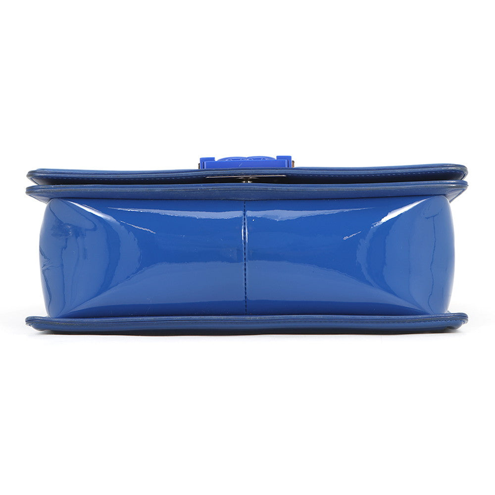 CHANEL Boy Chanel ChainShoulder Bag BlueA67086 Patent Leather Size 25