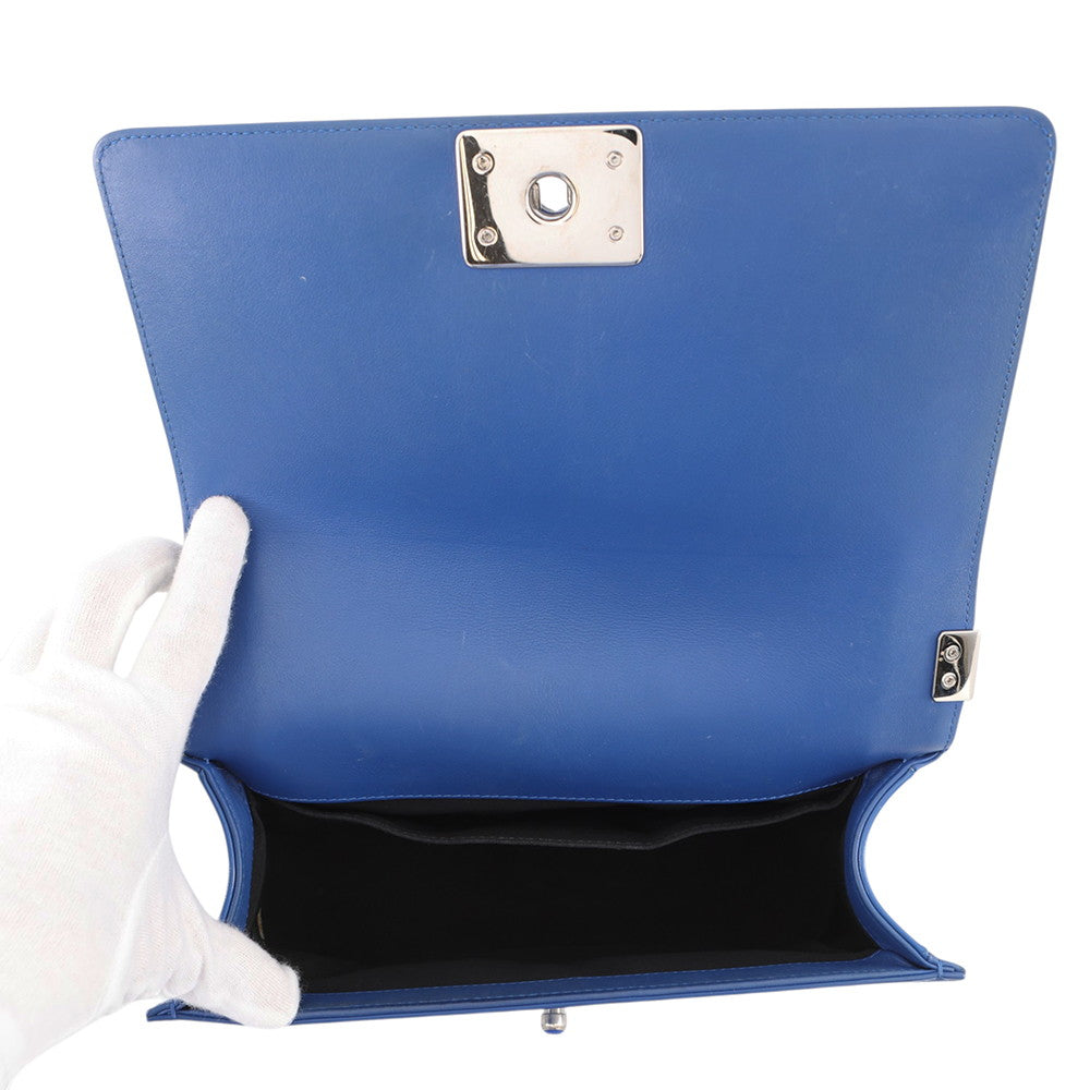 CHANEL Boy Chanel ChainShoulder Bag BlueA67086 Patent Leather Size 25
