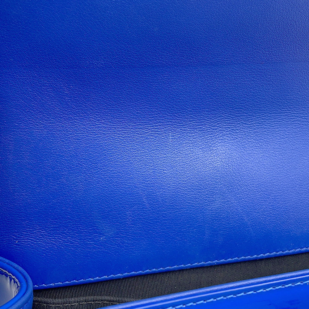 CHANEL Boy Chanel ChainShoulder Bag BlueA67086 Patent Leather Size 25