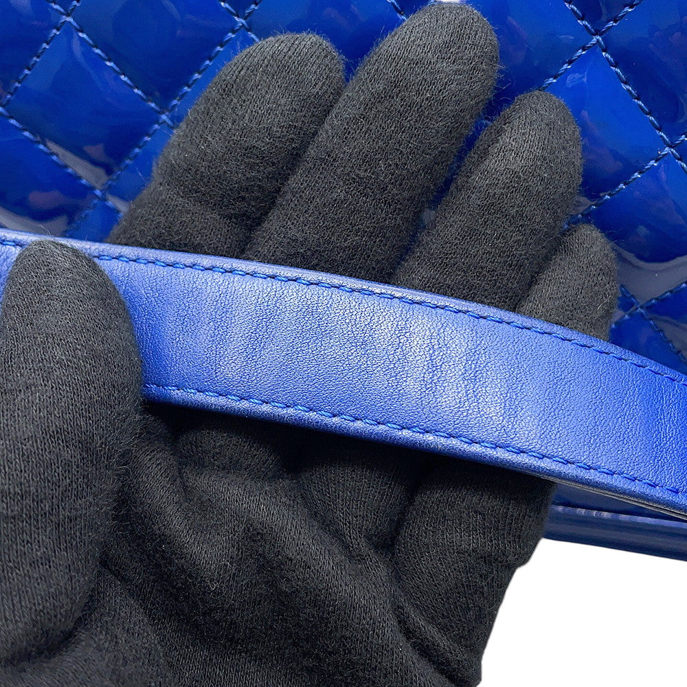 CHANEL Boy Chanel ChainShoulder Bag BlueA67086 Patent Leather Size 25