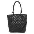 CHANEL Cambon line Tote Bag Black/PinkA25167 Lambskin Size Medium