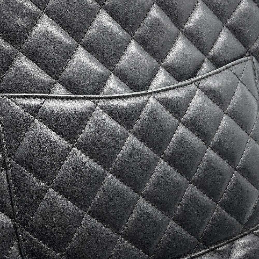 CHANEL Cambon line Tote Bag Black/PinkA25167 Lambskin Size Medium