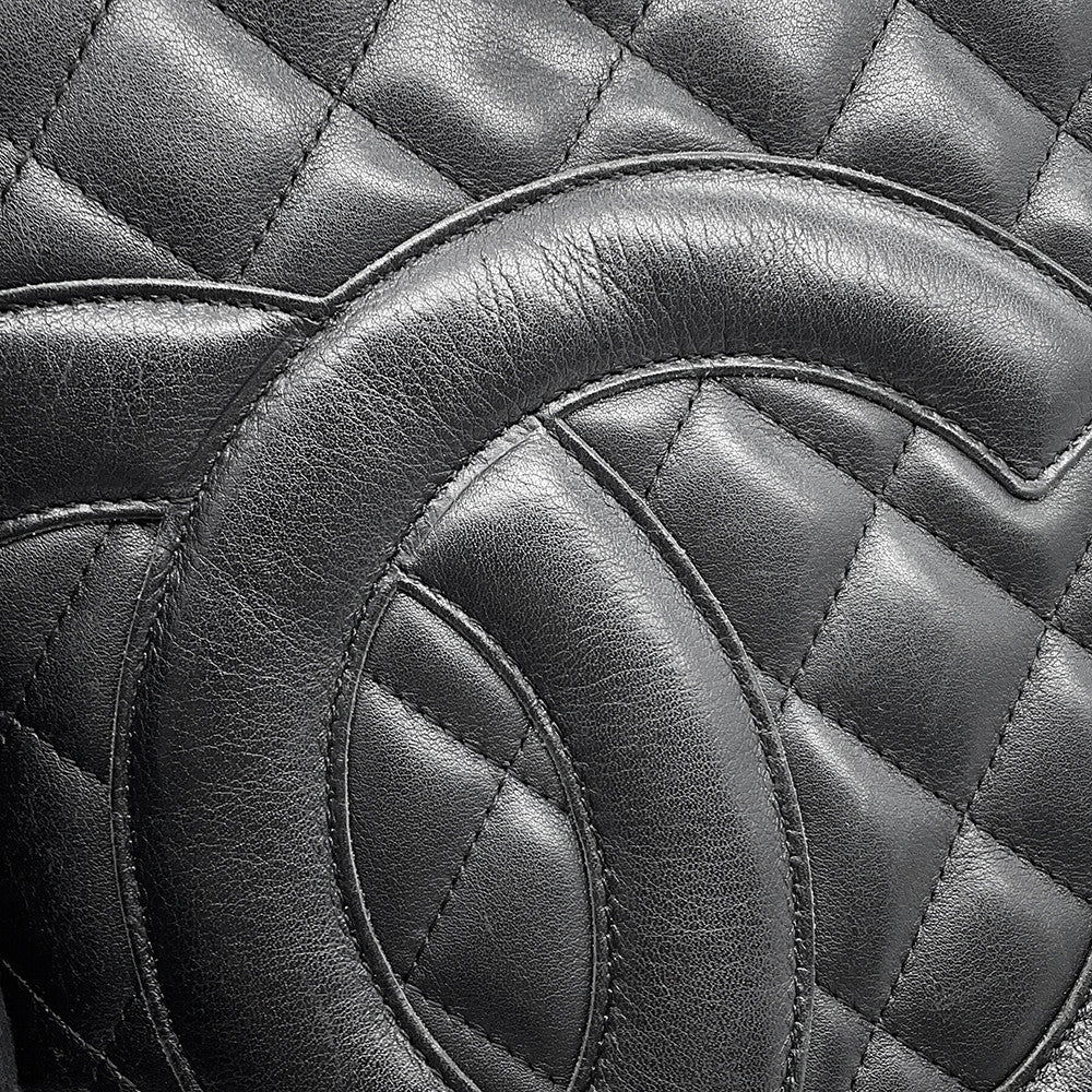 CHANEL Cambon line Tote Bag Black/PinkA25167 Lambskin Size Medium