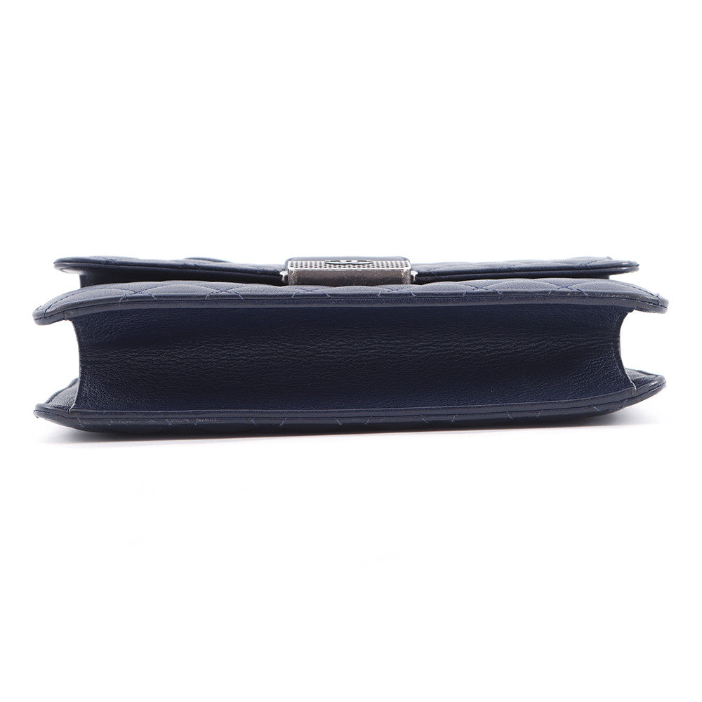 CHANEL CC University Chain Shoulder Bag NavyA93537 Leather