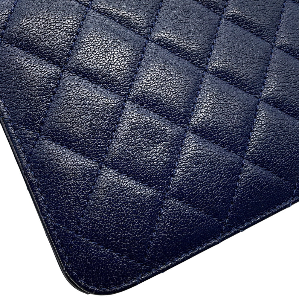 CHANEL CC University Chain Shoulder Bag NavyA93537 Leather