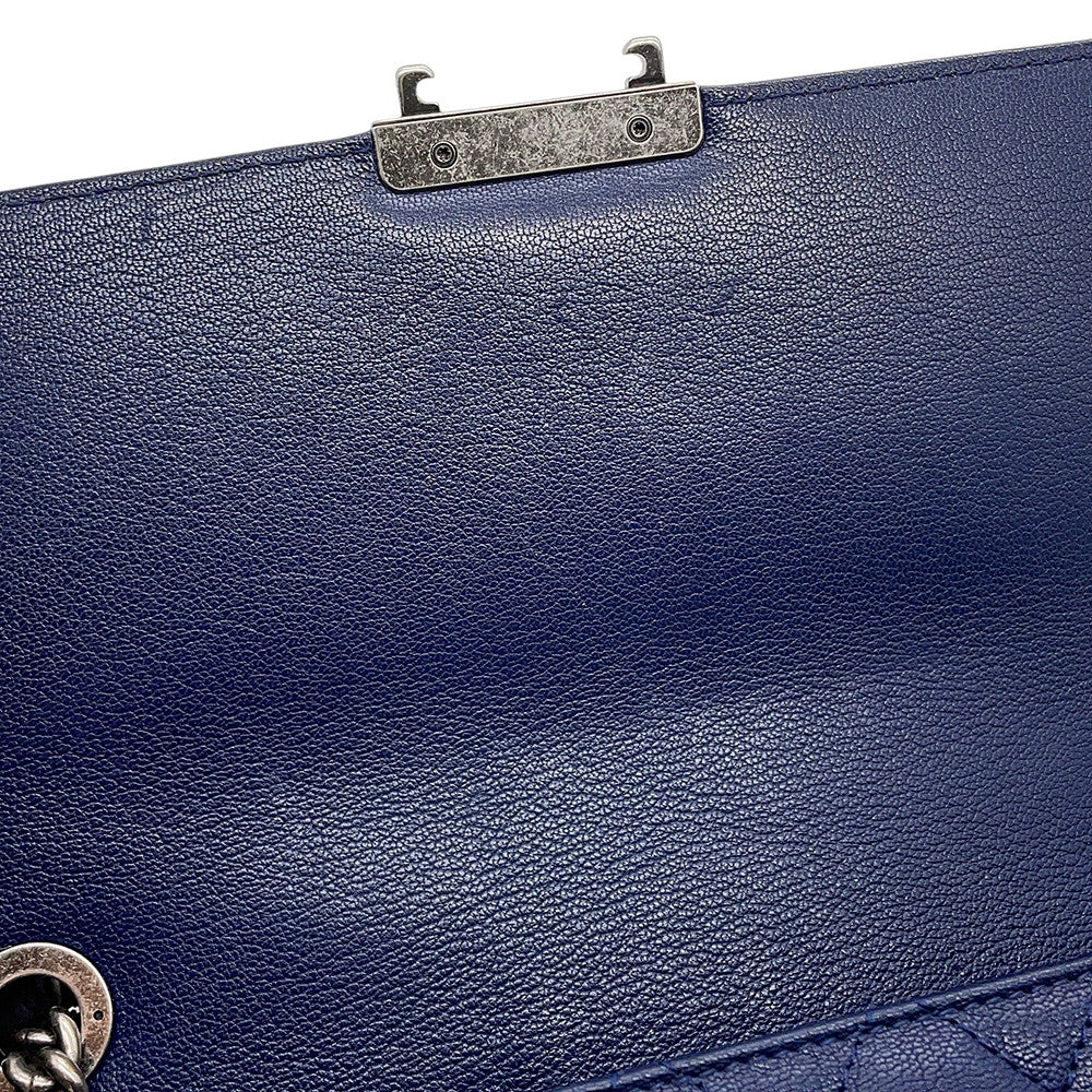 CHANEL CC University Chain Shoulder Bag NavyA93537 Leather