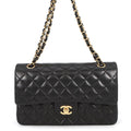 CHANEL Matelasse Double Flap ChainShoulder Bag Black/RedA01112 Lambskin Size 25