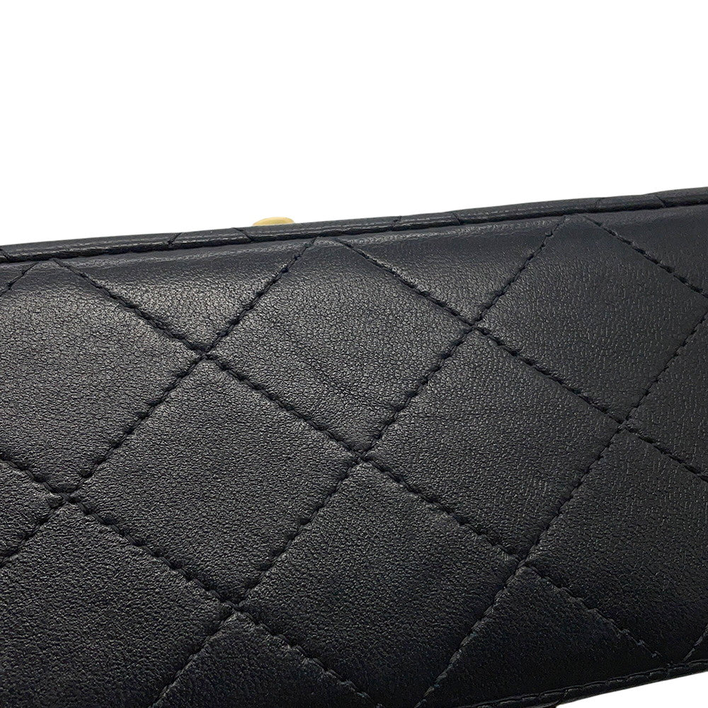 CHANEL Matelasse Double Flap ChainShoulder Bag Black/RedA01112 Lambskin Size 25