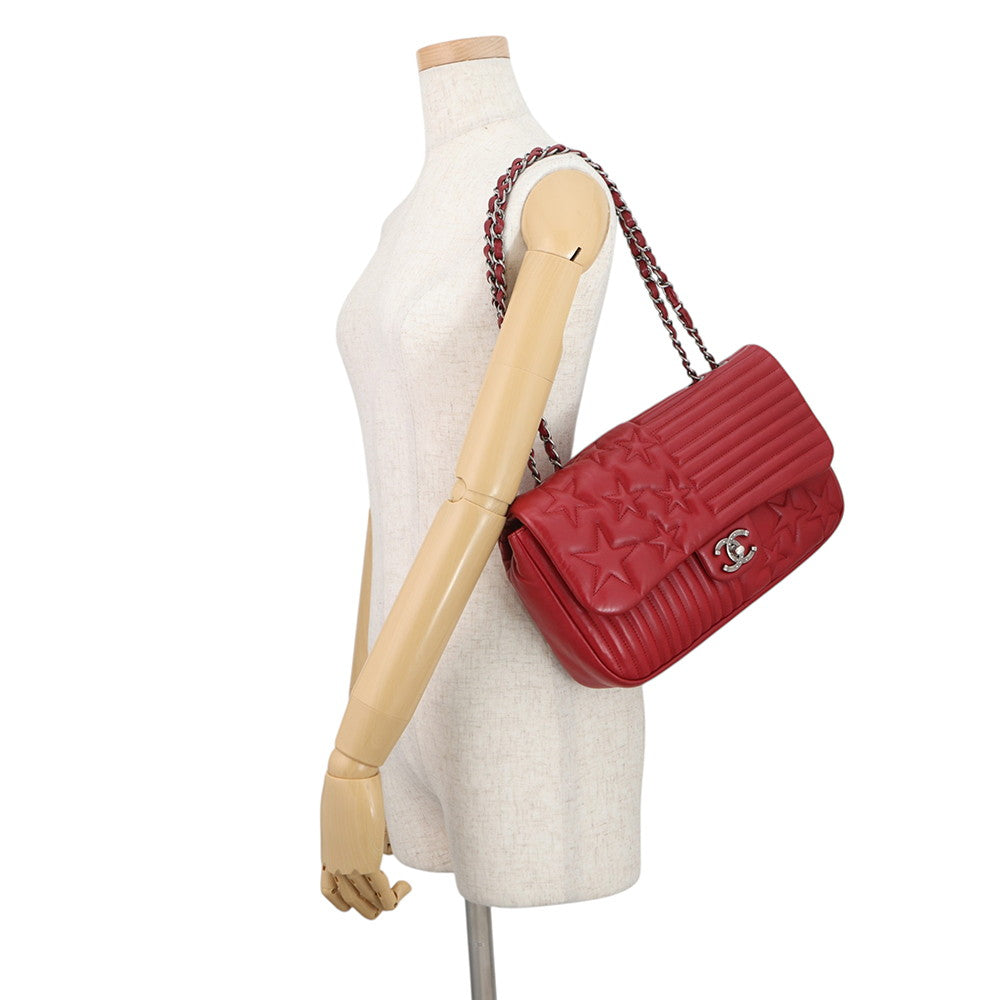 CHANEL Paris-Dallas Flap Bag Red Lambskin