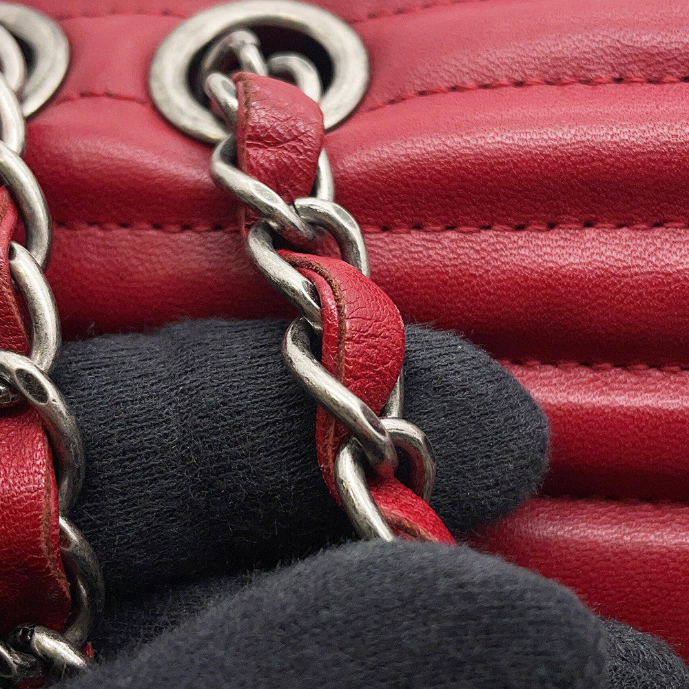 CHANEL Paris-Dallas Flap Bag Red Lambskin