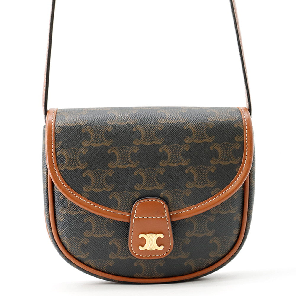 CELINE Mini Busas Shoulder Bag Brown196702BZJ.04LU TriompheCanvas Leather