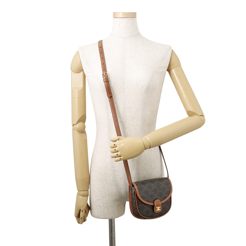 CELINE Mini Busas Shoulder Bag Brown196702BZJ.04LU TriompheCanvas Leather