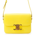 CELINE Shoulder Bag Yellow188423 Leather