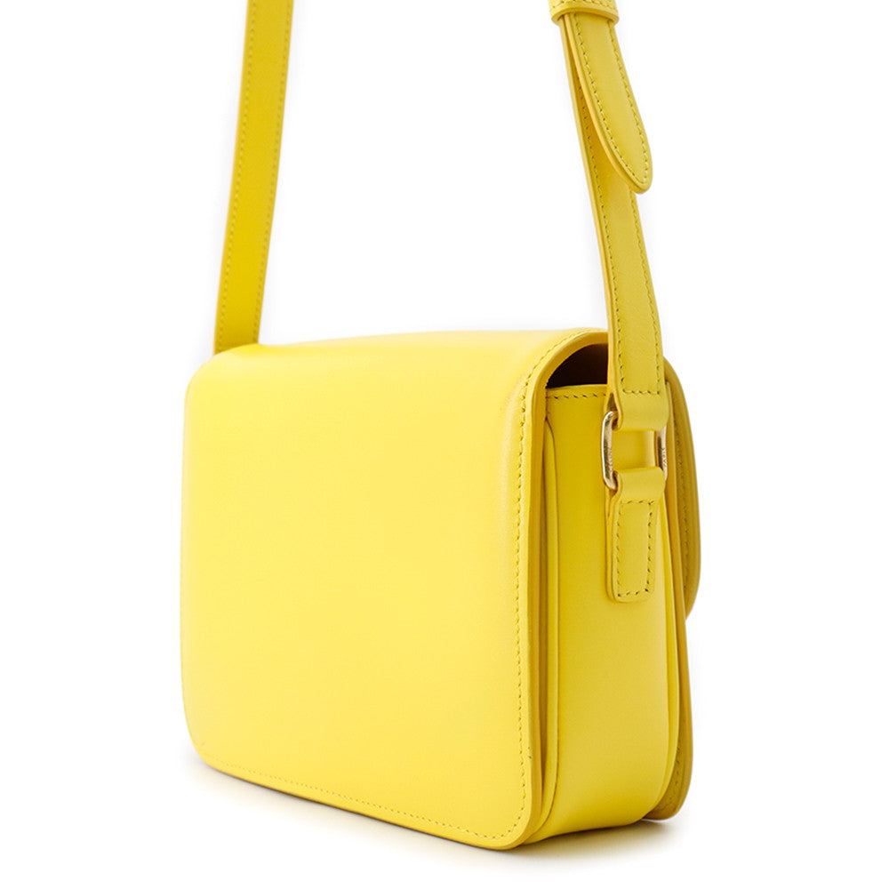 CELINE Shoulder Bag Yellow188423 Leather