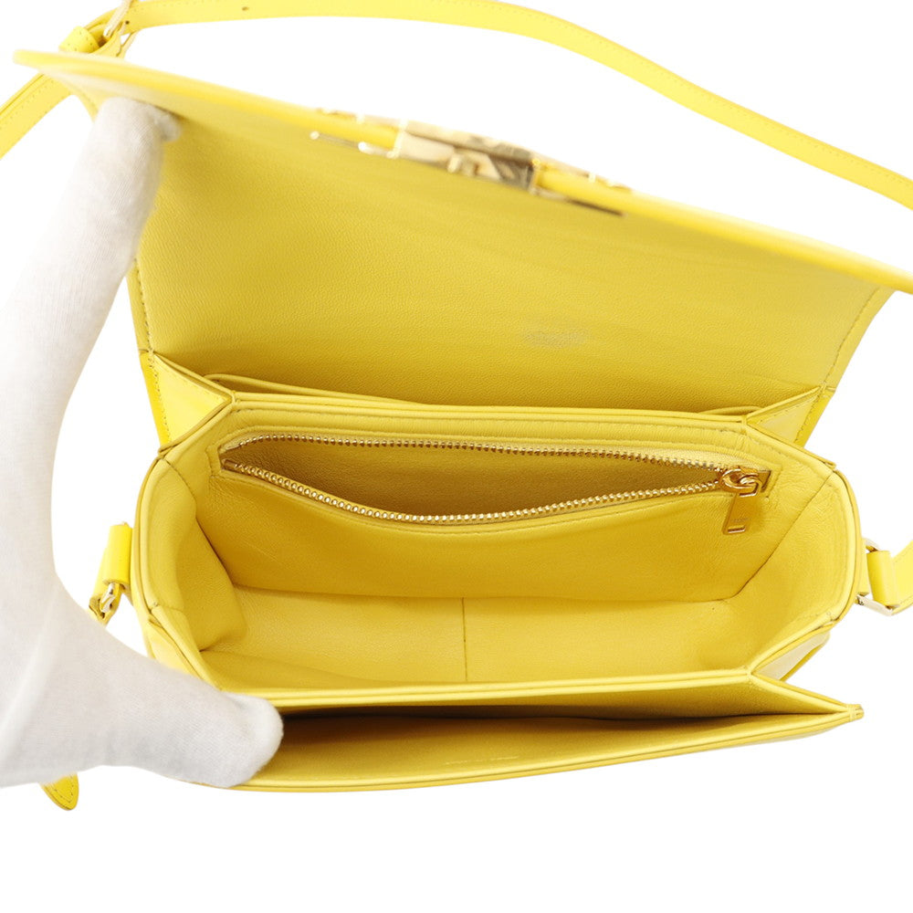 CELINE Shoulder Bag Yellow188423 Leather