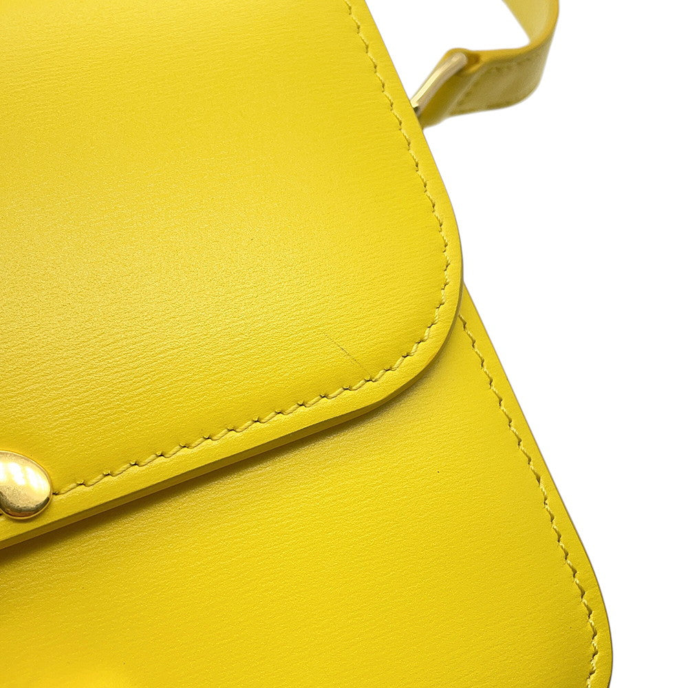 CELINE Shoulder Bag Yellow188423 Leather