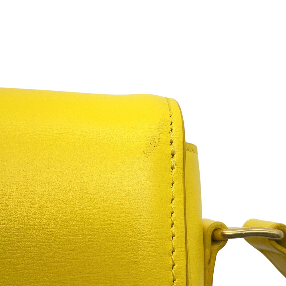 CELINE Shoulder Bag Yellow188423 Leather