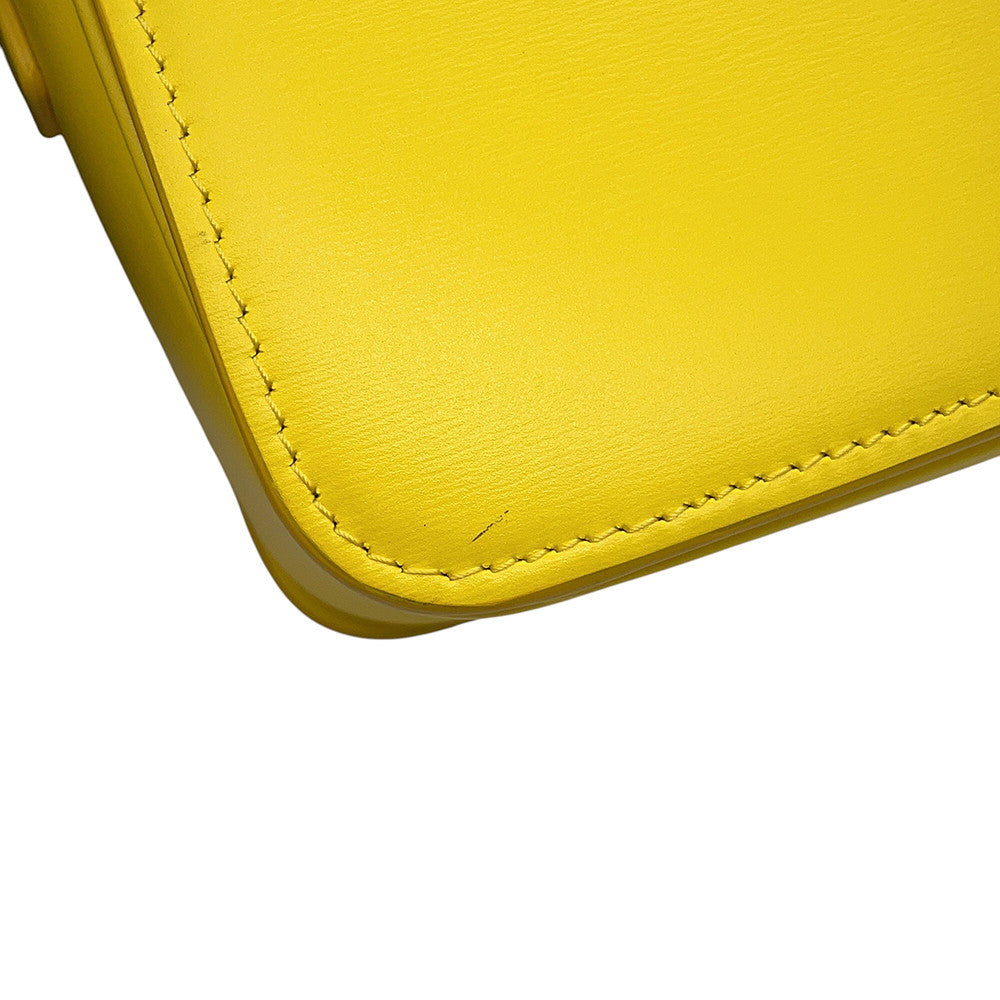 CELINE Shoulder Bag Yellow188423 Leather
