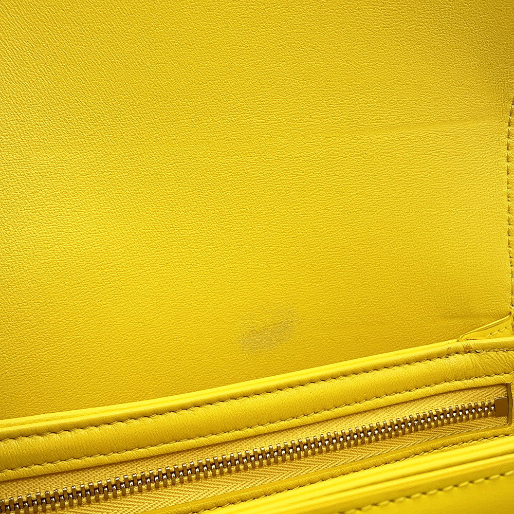 CELINE Shoulder Bag Yellow188423 Leather