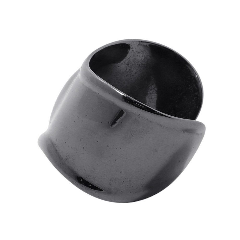 TIFFANY&Co. Elsa Peretti Bone Cuff (Right Hand) Size Small Ruthenium