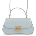 CELINE Laura 2WAY Handbag Ice blue119533 Leather