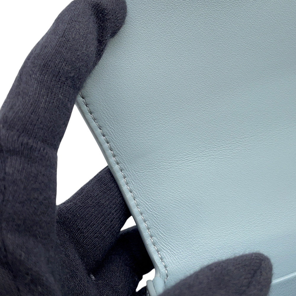 CELINE Laura 2WAY Handbag Ice blue119533 Leather