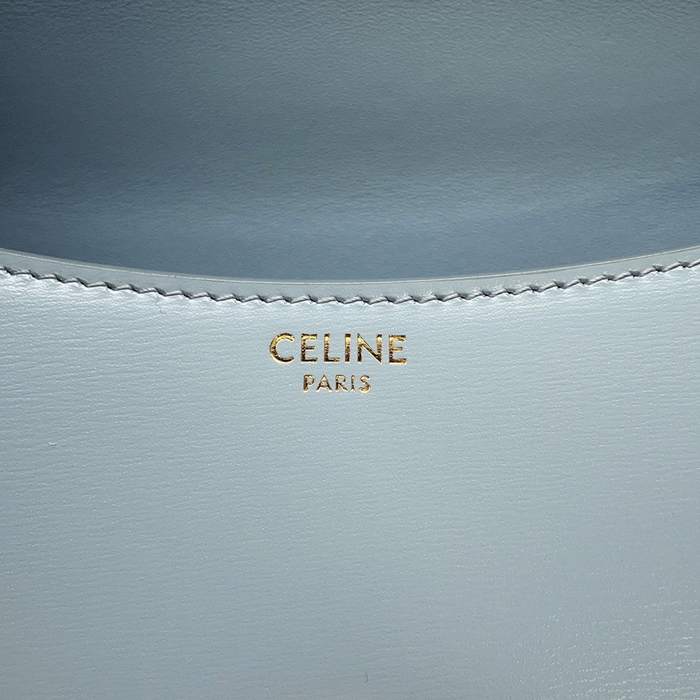 CELINE Laura 2WAY Handbag Ice blue119533 Leather