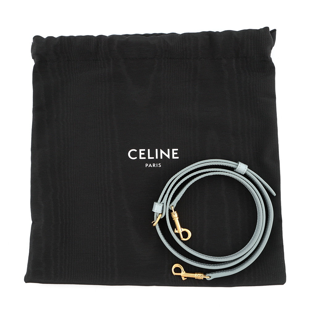 CELINE Laura 2WAY Handbag Ice blue119533 Leather