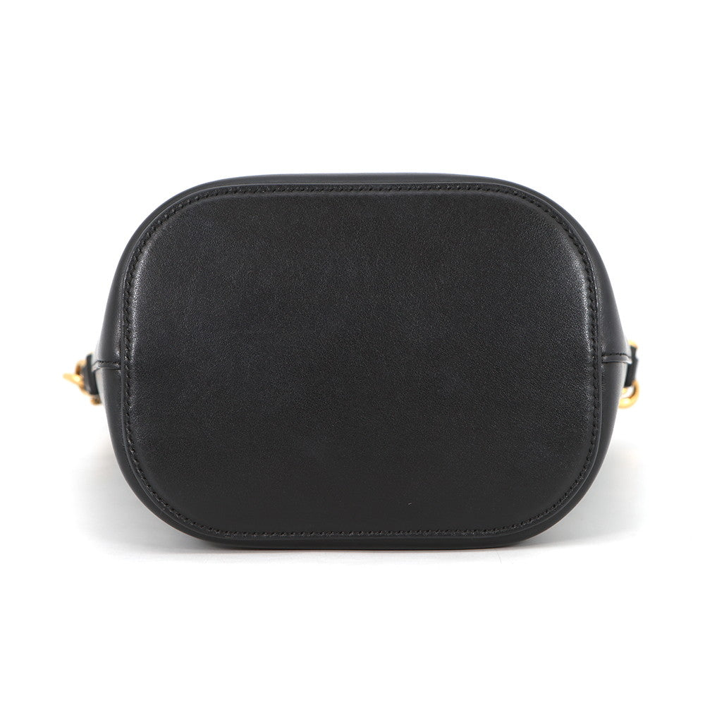 CELINE Triomphe Louise 2-Way Handbag Black119173FX9.38NO Calf Leather Size Small