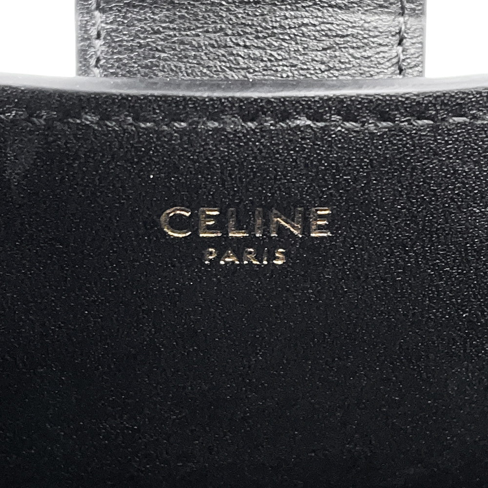CELINE Triomphe Louise 2-Way Handbag Black119173FX9.38NO Calf Leather Size Small