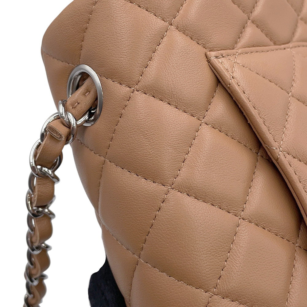 CHANEL Mini Matelasse ChainShoulder Bag Dark BeigeA69900 Lambskin Size 20