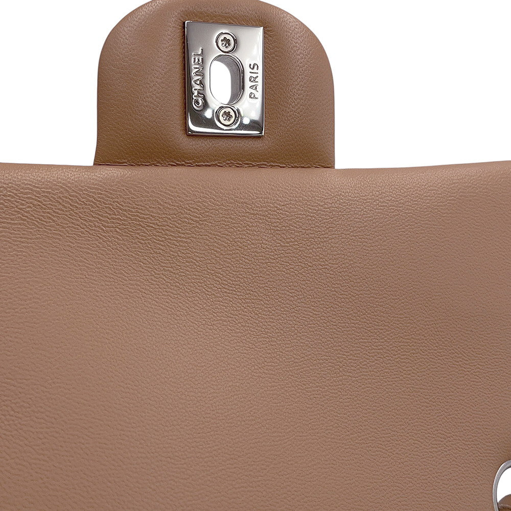 CHANEL Mini Matelasse ChainShoulder Bag Dark BeigeA69900 Lambskin Size 20