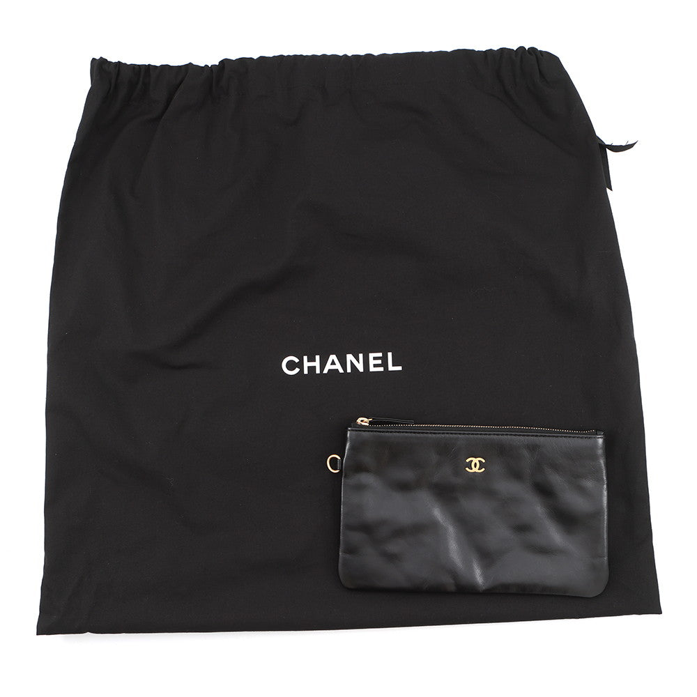 CHANEL CHANEL22 ChainShoulder Bag BlackAS3261 Shiny Calf Leather Size Medium