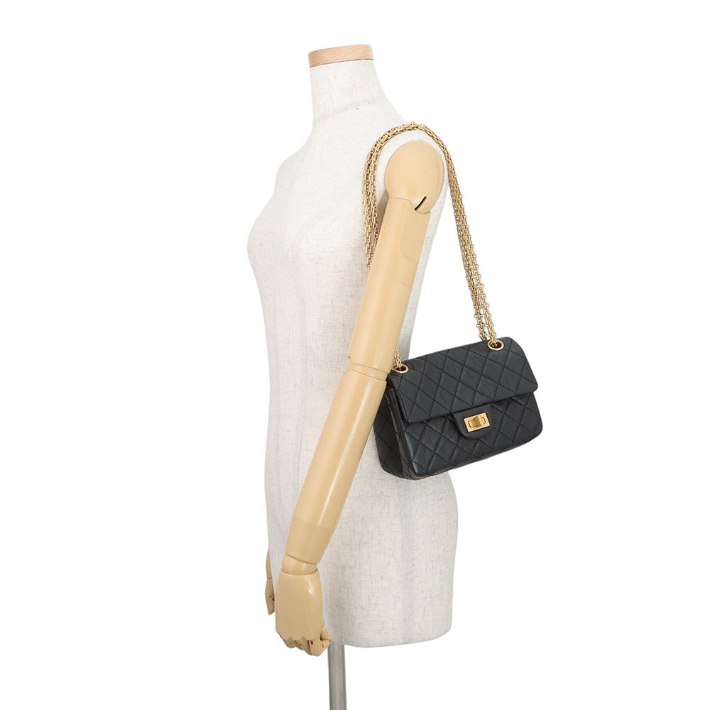 CHANEL 2.55 ChainShoulder Bag BlackAS0874-Y04634-94305 Aged Calf Leather Size Mini