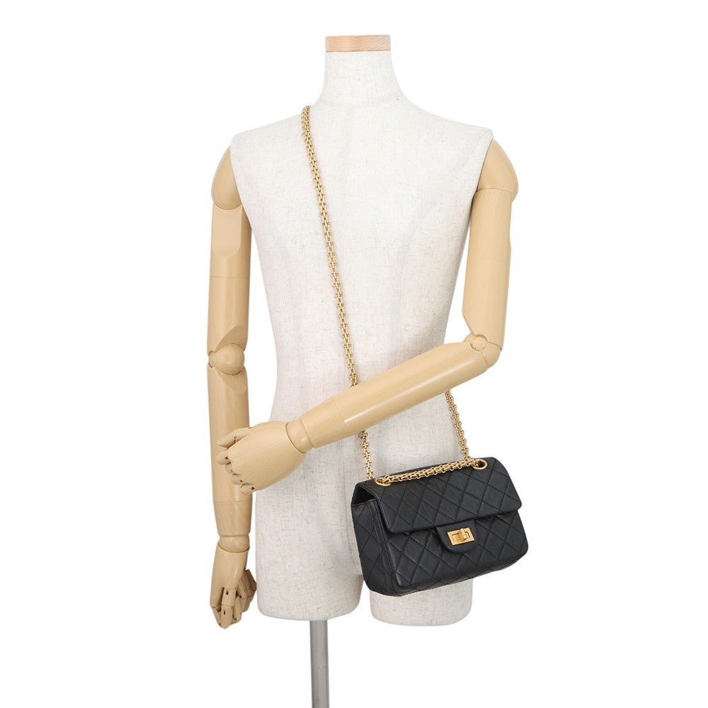 CHANEL 2.55 ChainShoulder Bag BlackAS0874-Y04634-94305 Aged Calf Leather Size Mini