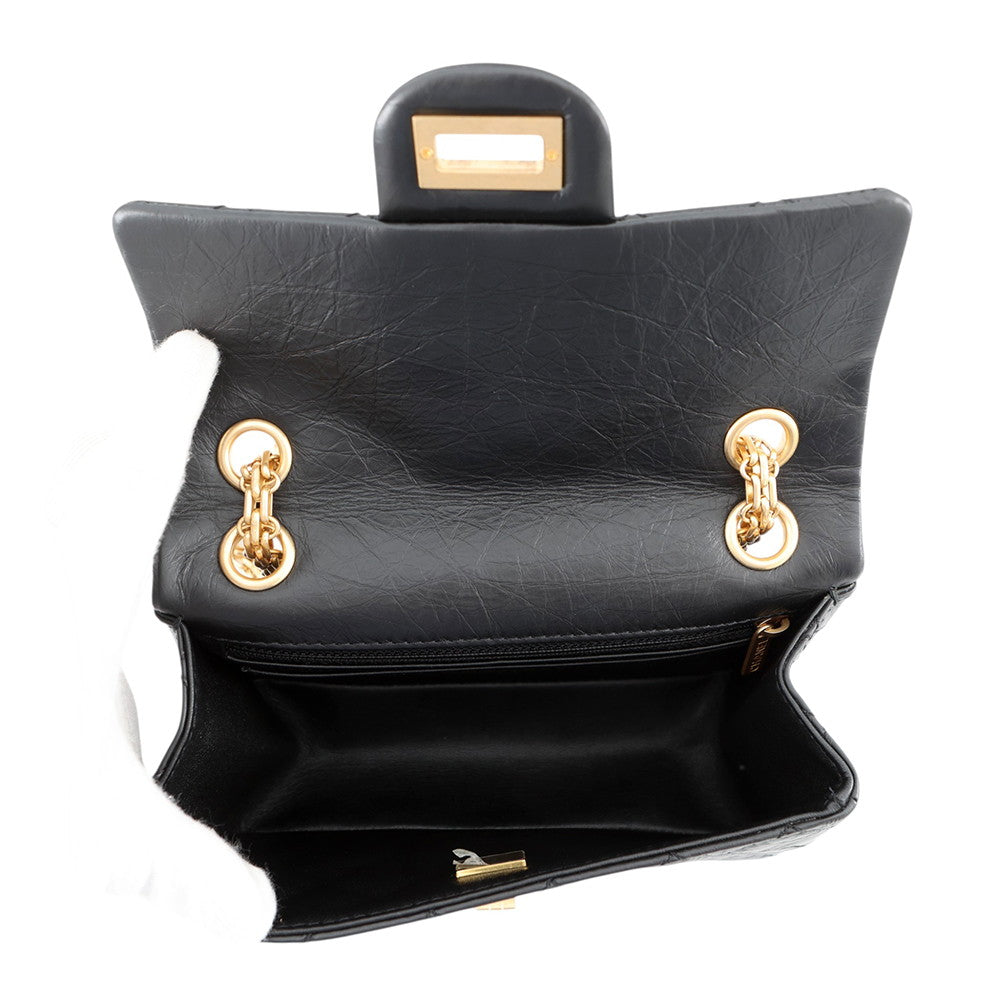CHANEL 2.55 ChainShoulder Bag BlackAS0874-Y04634-94305 Aged Calf Leather Size Mini
