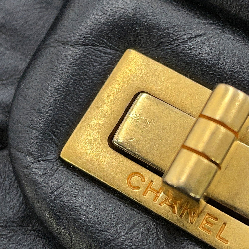 CHANEL 2.55 ChainShoulder Bag BlackAS0874-Y04634-94305 Aged Calf Leather Size Mini