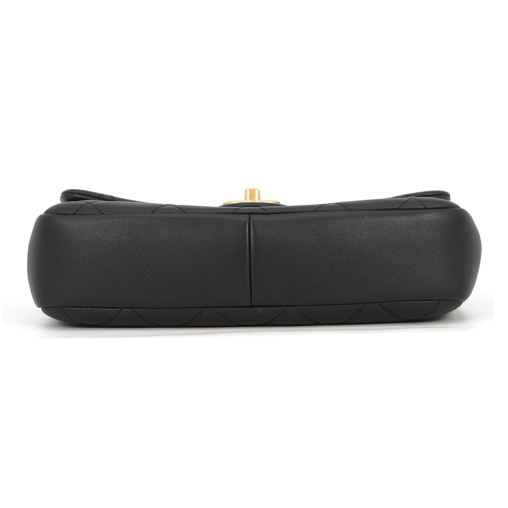 CHANEL Matelasse Top Handle ChainShoulder Bag BlackAS1358 Lambskin
