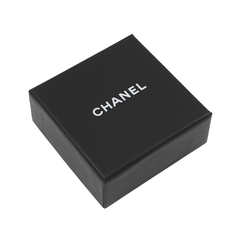 CHANEL CC Logo Brooch Silver Metal
