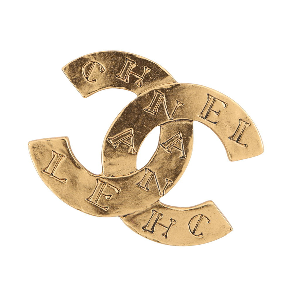CHANEL CC Logo Brooch Metal