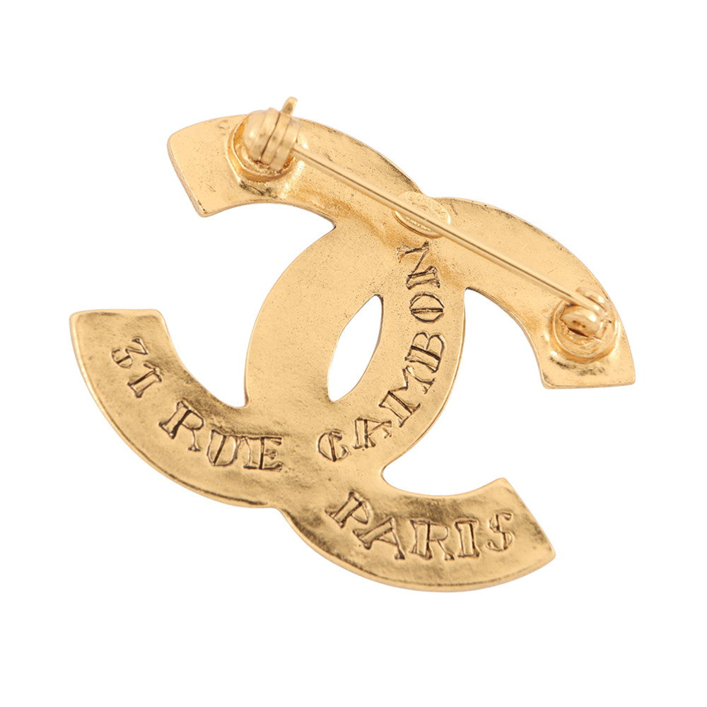 CHANEL CC Logo Brooch Metal