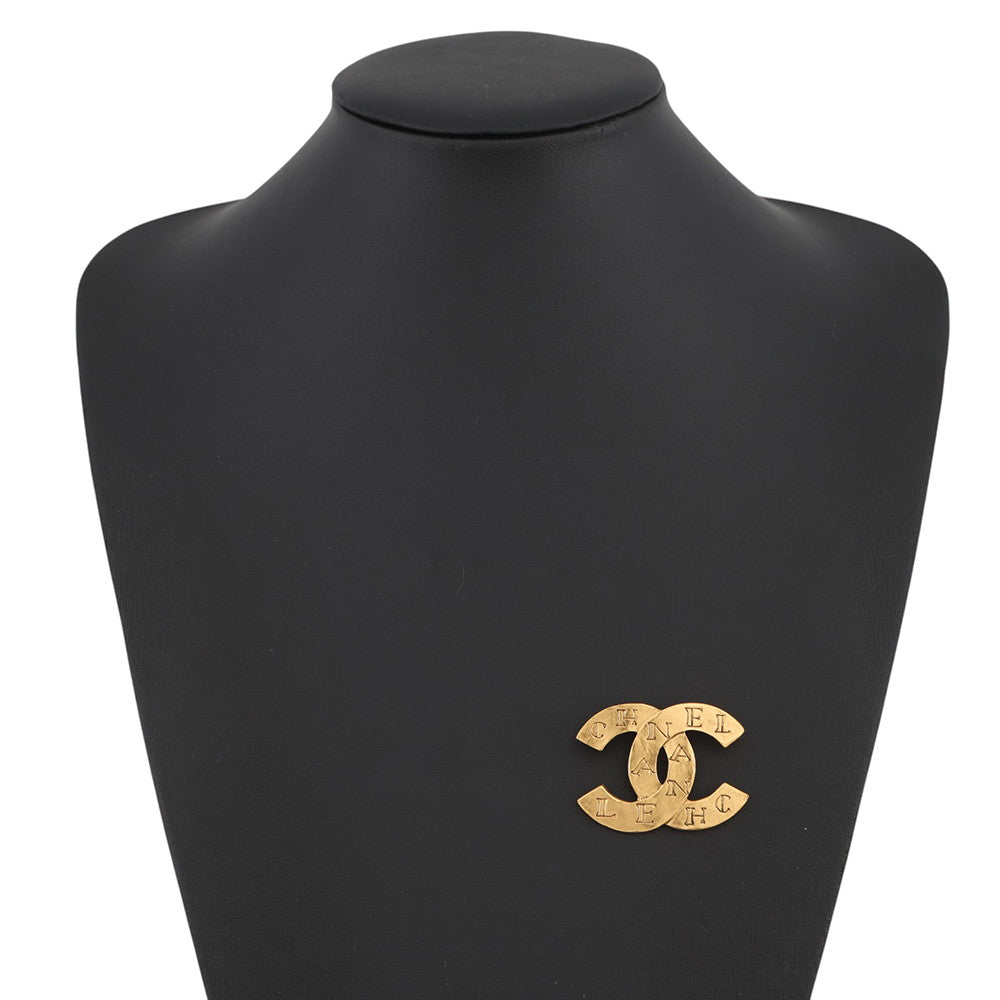 CHANEL CC Logo Brooch Metal