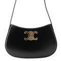 CELINE Triomphe Tilley Bag Black115703 Leather Size Medium