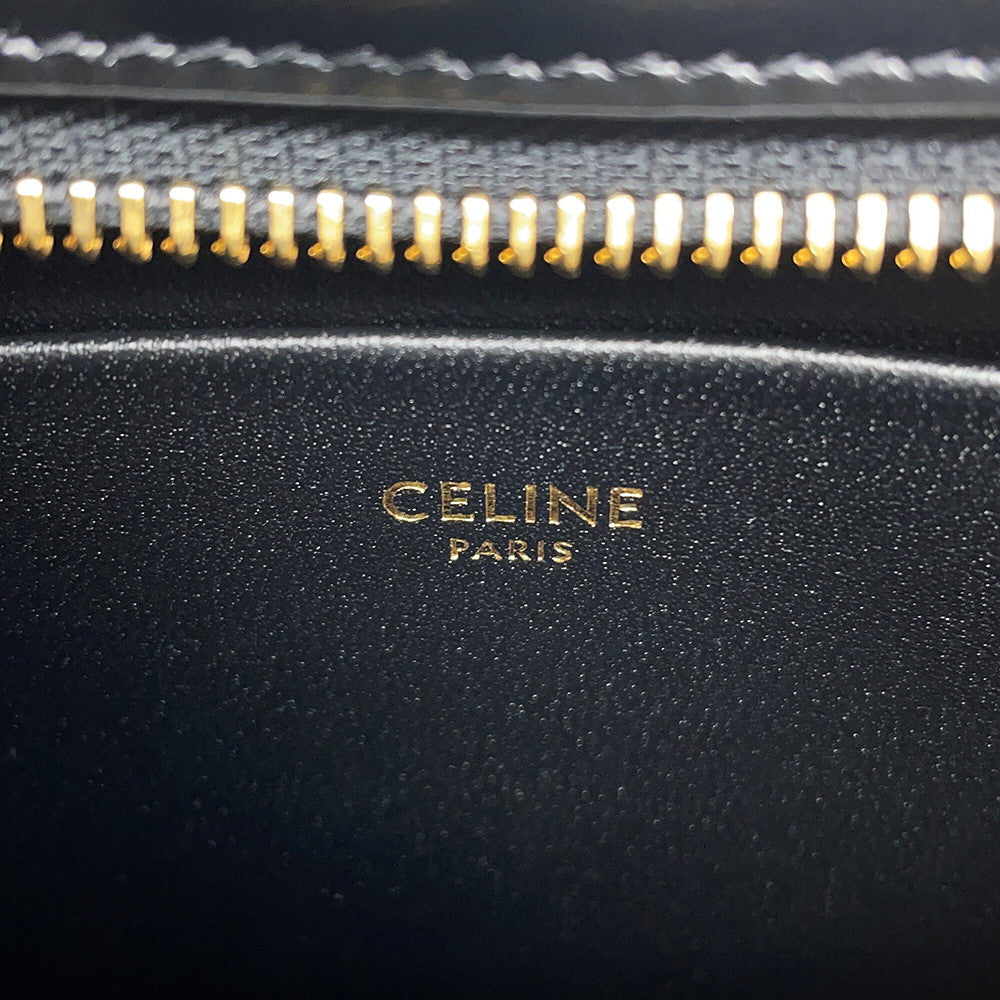 CELINE Triomphe Tilley Bag Black115703 Leather Size Medium