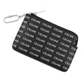 CELINE Logo Card Case Black/White10B772 PVC