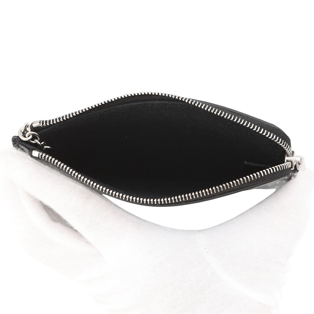 CELINE Logo Card Case Black/White10B772 PVC