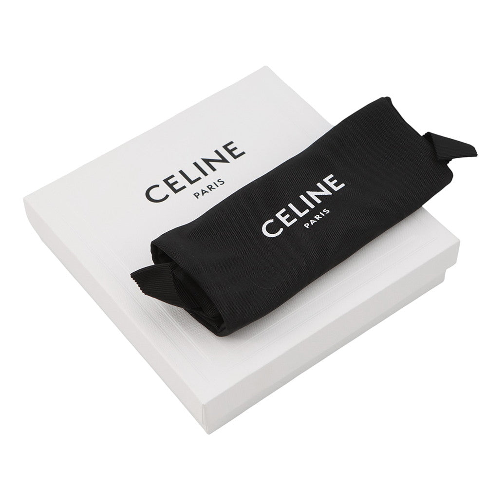 CELINE Logo Card Case Black/White10B772 PVC