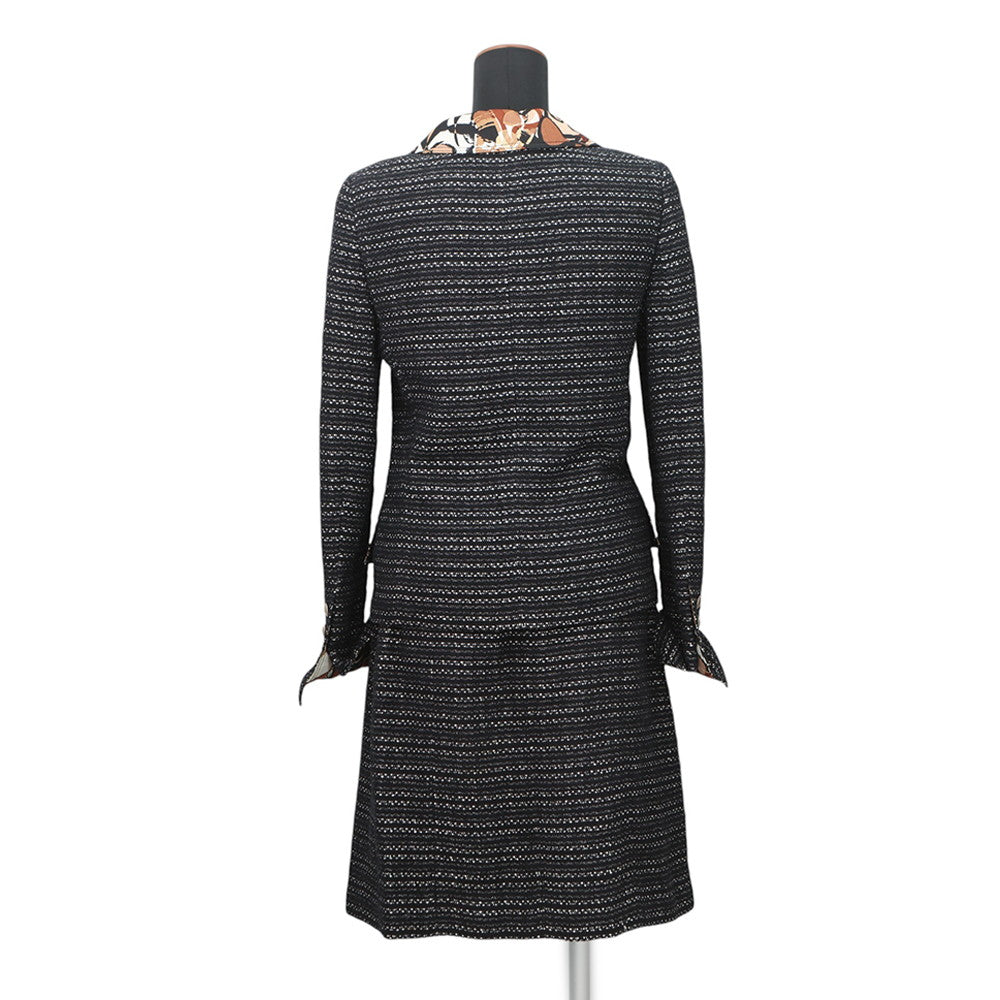 CHANEL Tweed Setup Size 36 Black/BeigeP25499W03501 Cotton Lin