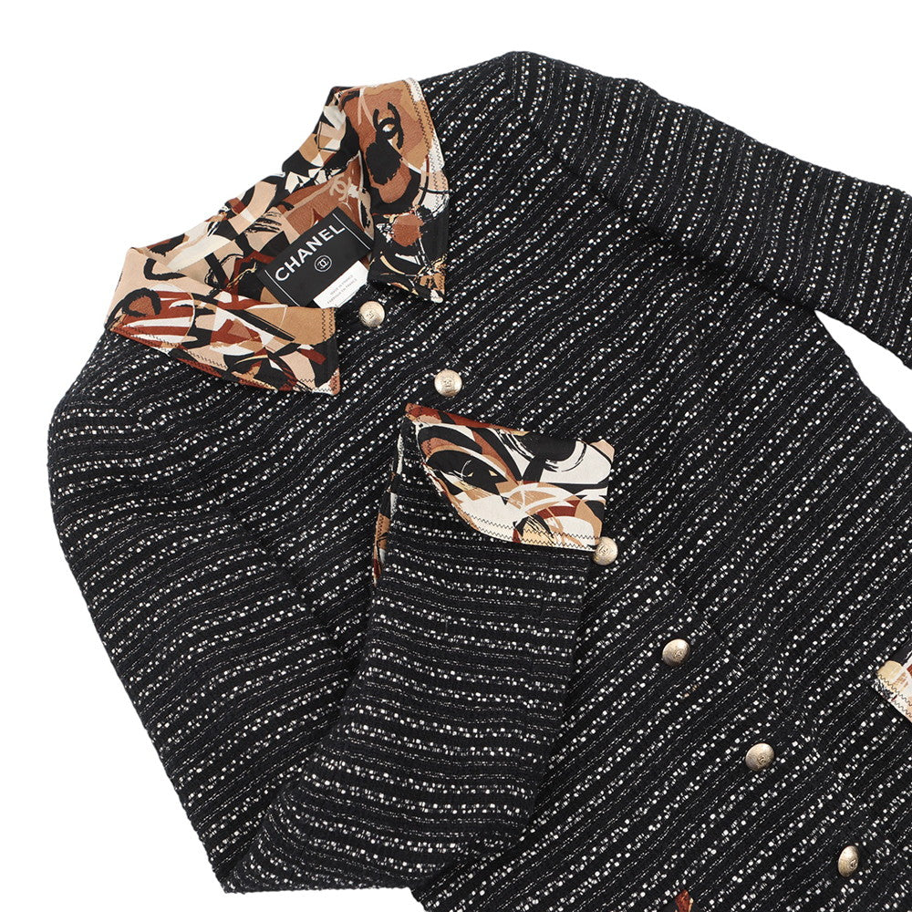 CHANEL Tweed Setup Size 36 Black/BeigeP25499W03501 Cotton Lin